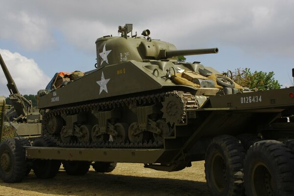 Armored vehicles. M4 tank, the period of the Second World War