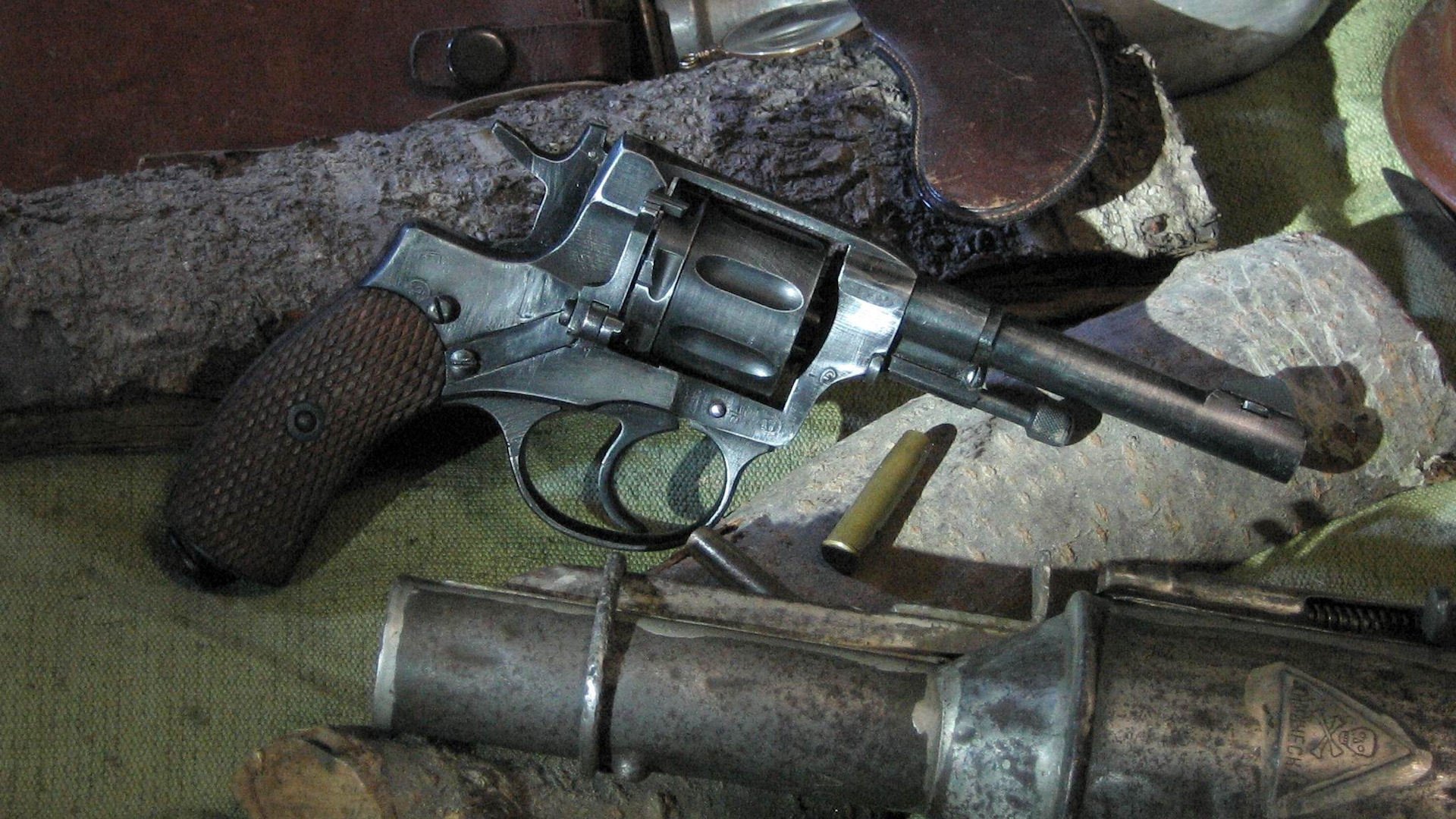 nagan arme grenade munitions revolver