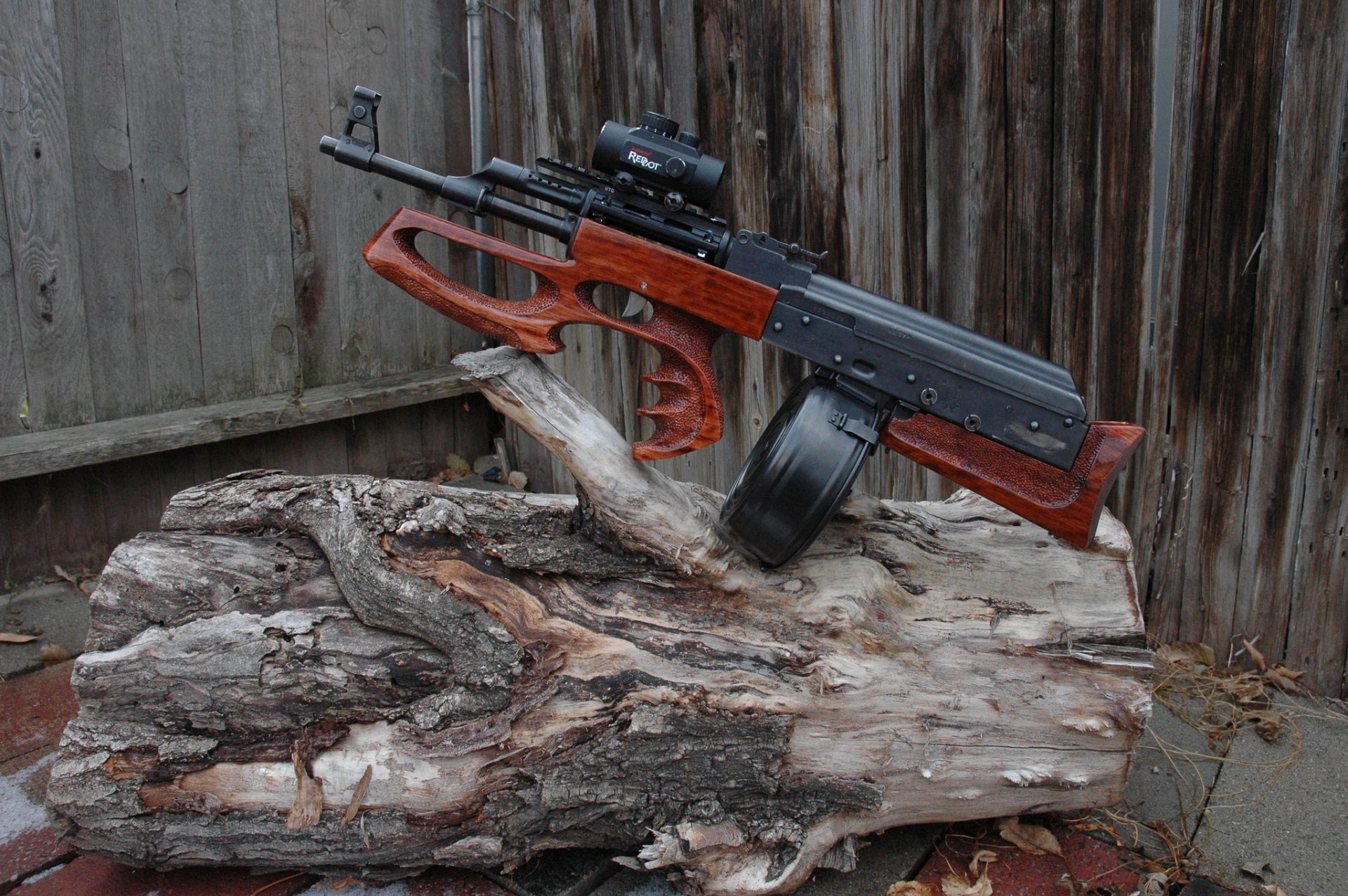 machine ak-47 bullpup weapon log