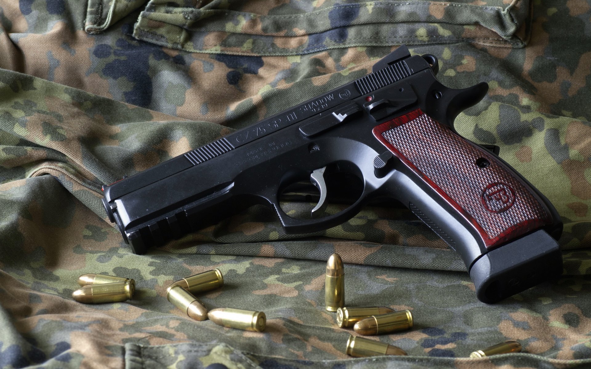 cz75 sp01 schatten pistole waffe munition