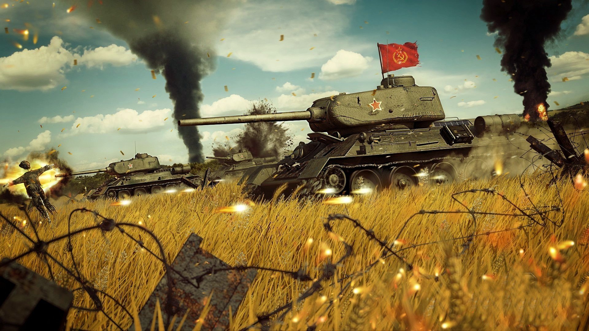 t-34-85 red army war standard attack