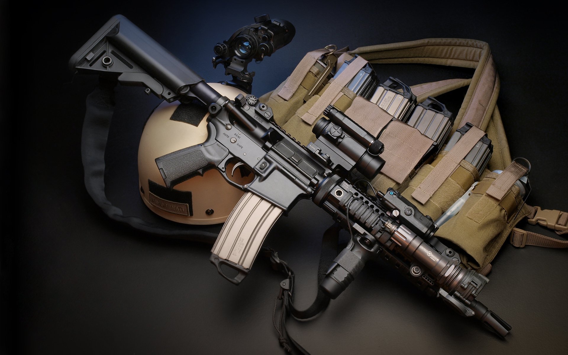 m4 machine assault rifle upgrade optics kit shops helmet pnv larue tactical hd wallpaper