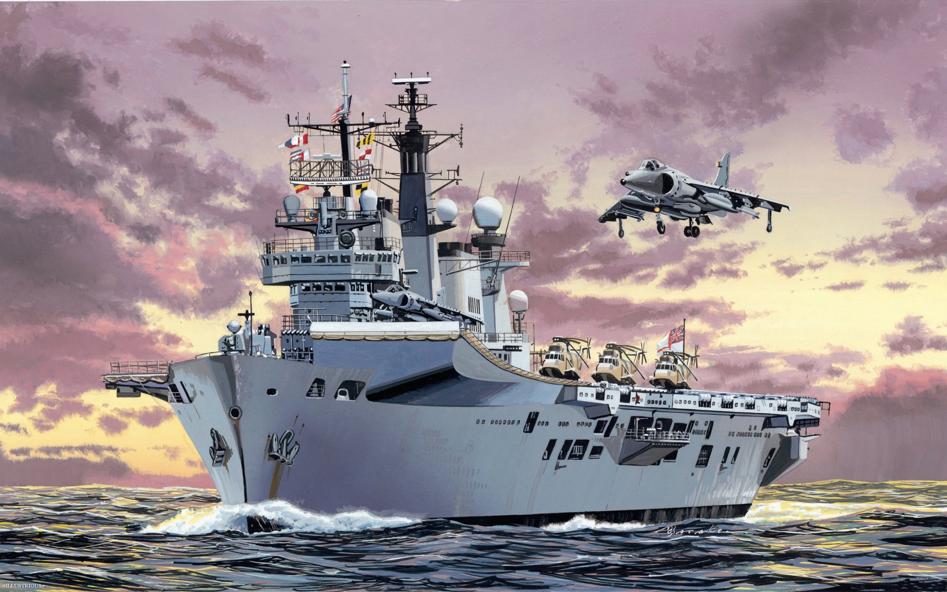 illustrious the carrier ship plane picture