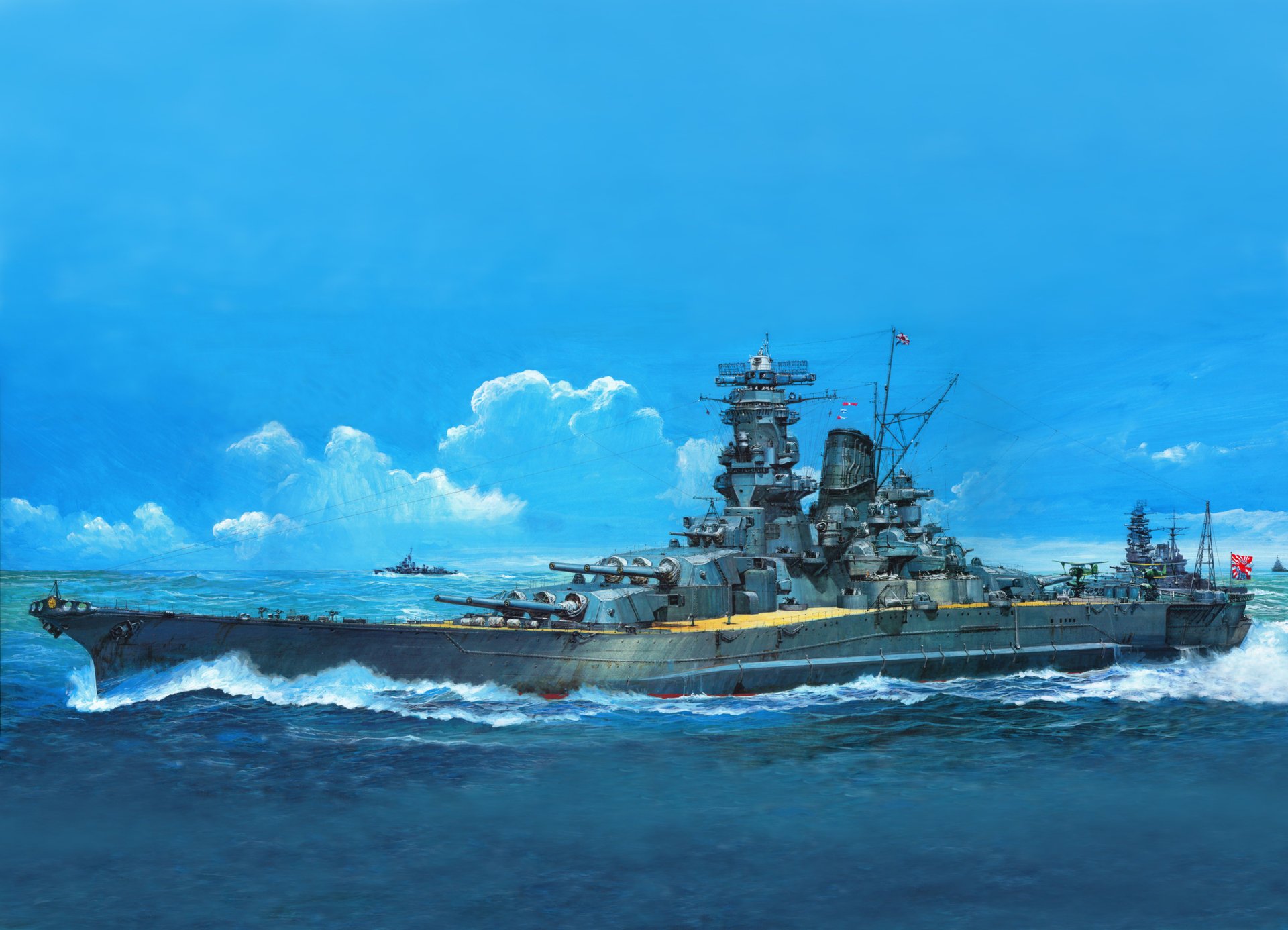 musashi tamiya schlachtschiff kunst zeichnung