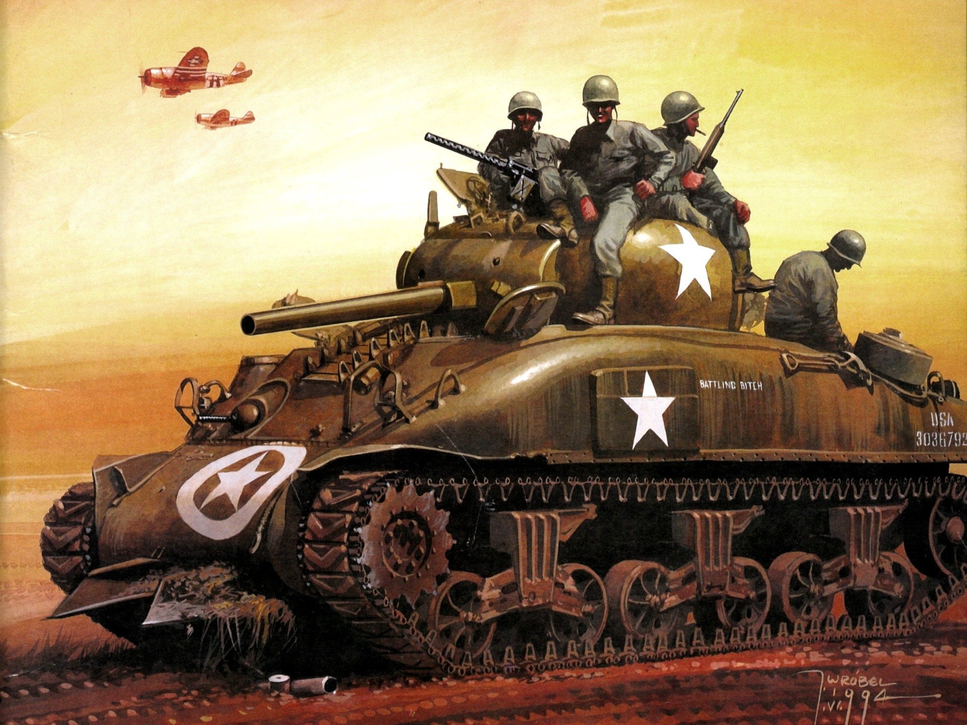 arte m4sherman americano medio tanque infantería paracaidistas cielo ww2 figura