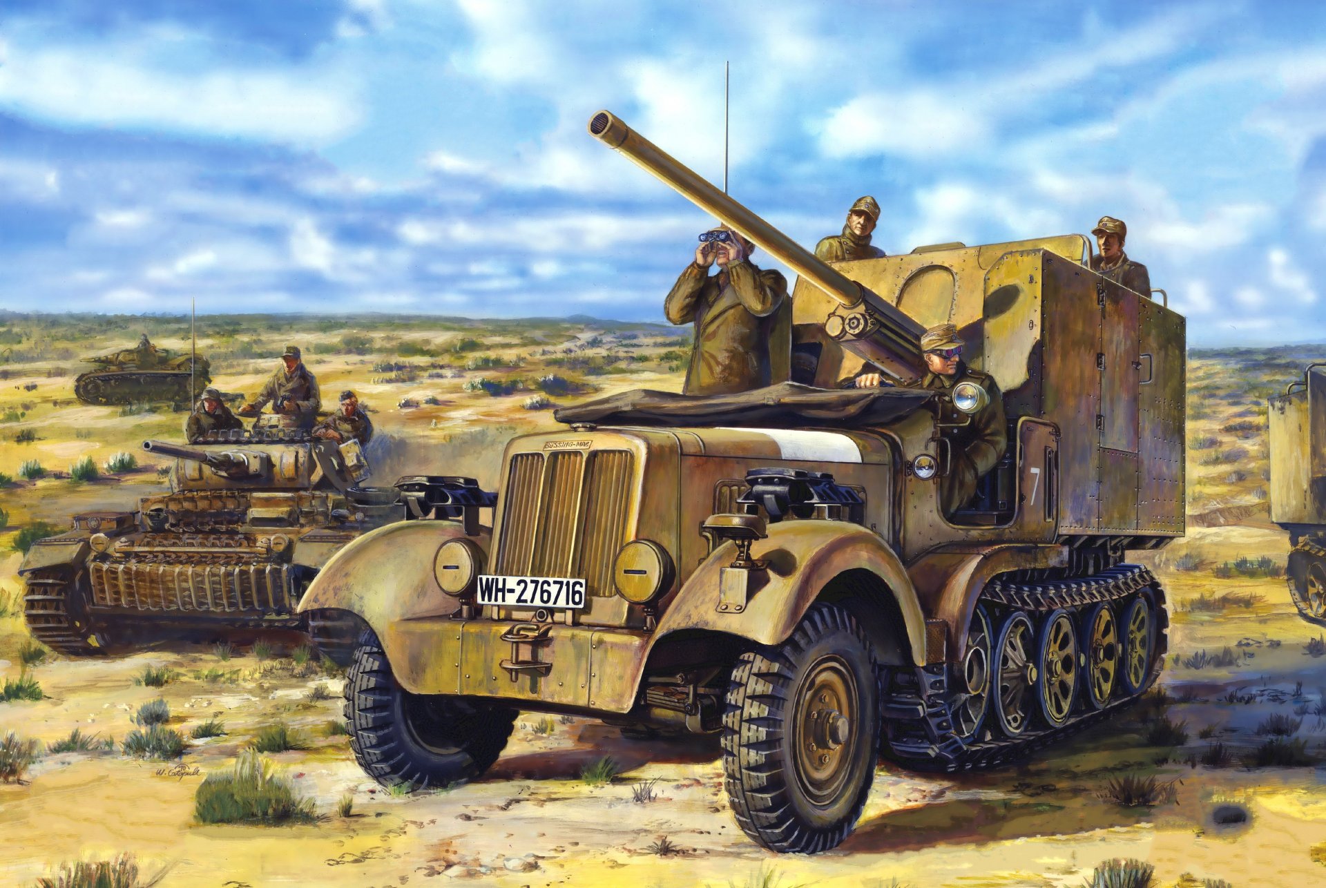 art nord africa tedesco acs con il cannone catturato 76 2 mm f-22 nem.7.62 centimetri fk 36 r serbatoio pzkpfw iii t-iii soldati ww2 figura