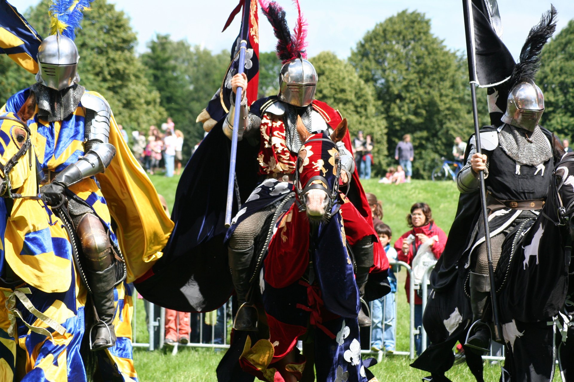 ritter rüstungen wappen wimpel pferde ponys historische rekonstruktion