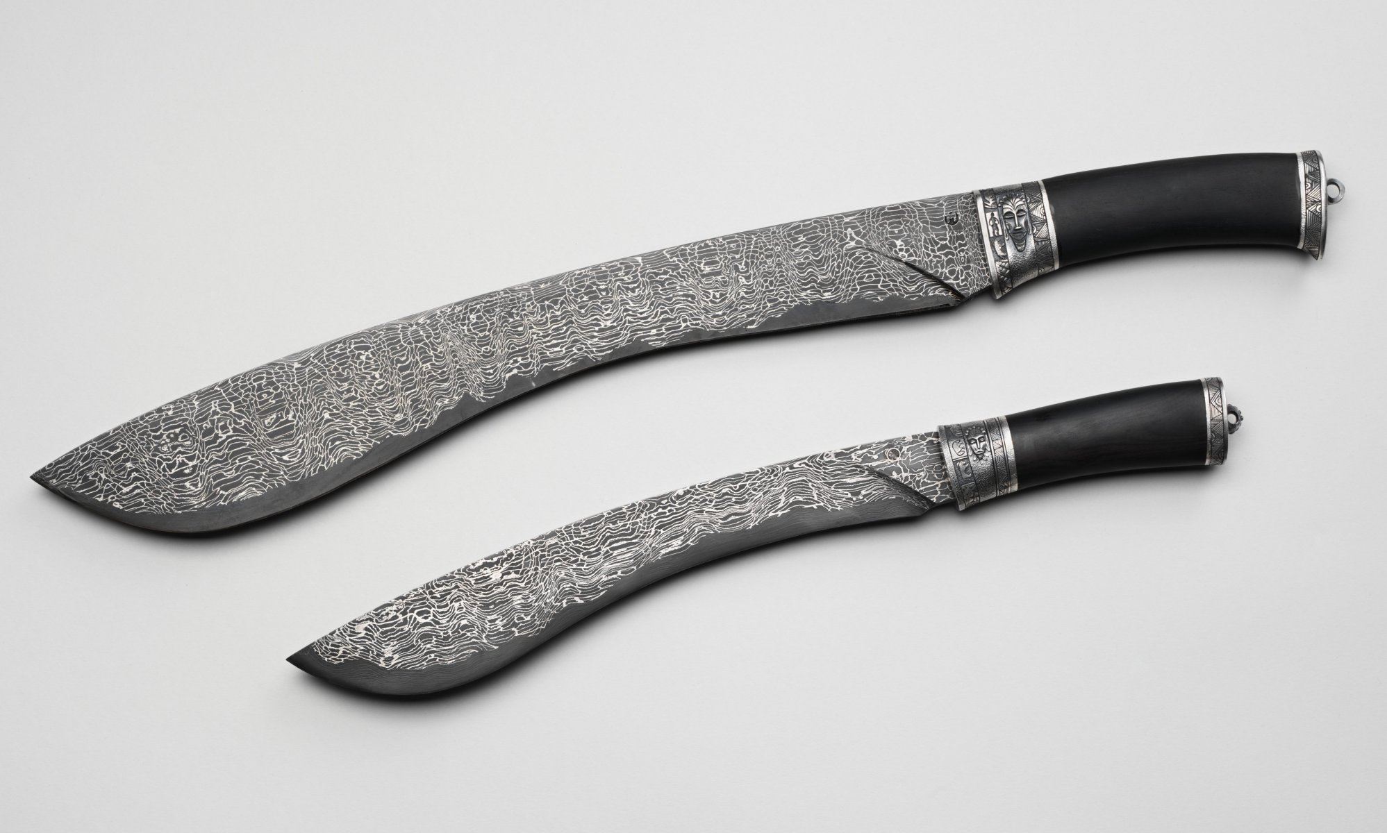 knife machete weapon pattern damascus steel