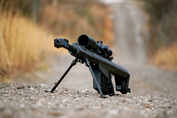 Barrett M82 fusil de sniper de gros calibre gravier