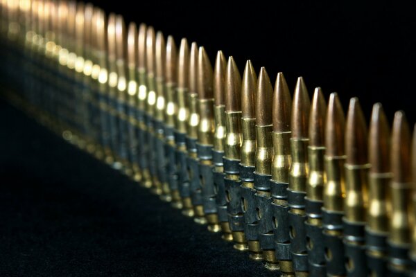 Gun cartridges in macro shooting