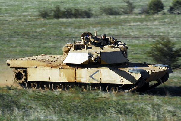 Abrams tank on the battle course