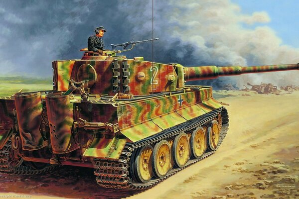 Deutscher Panzer im Krieg