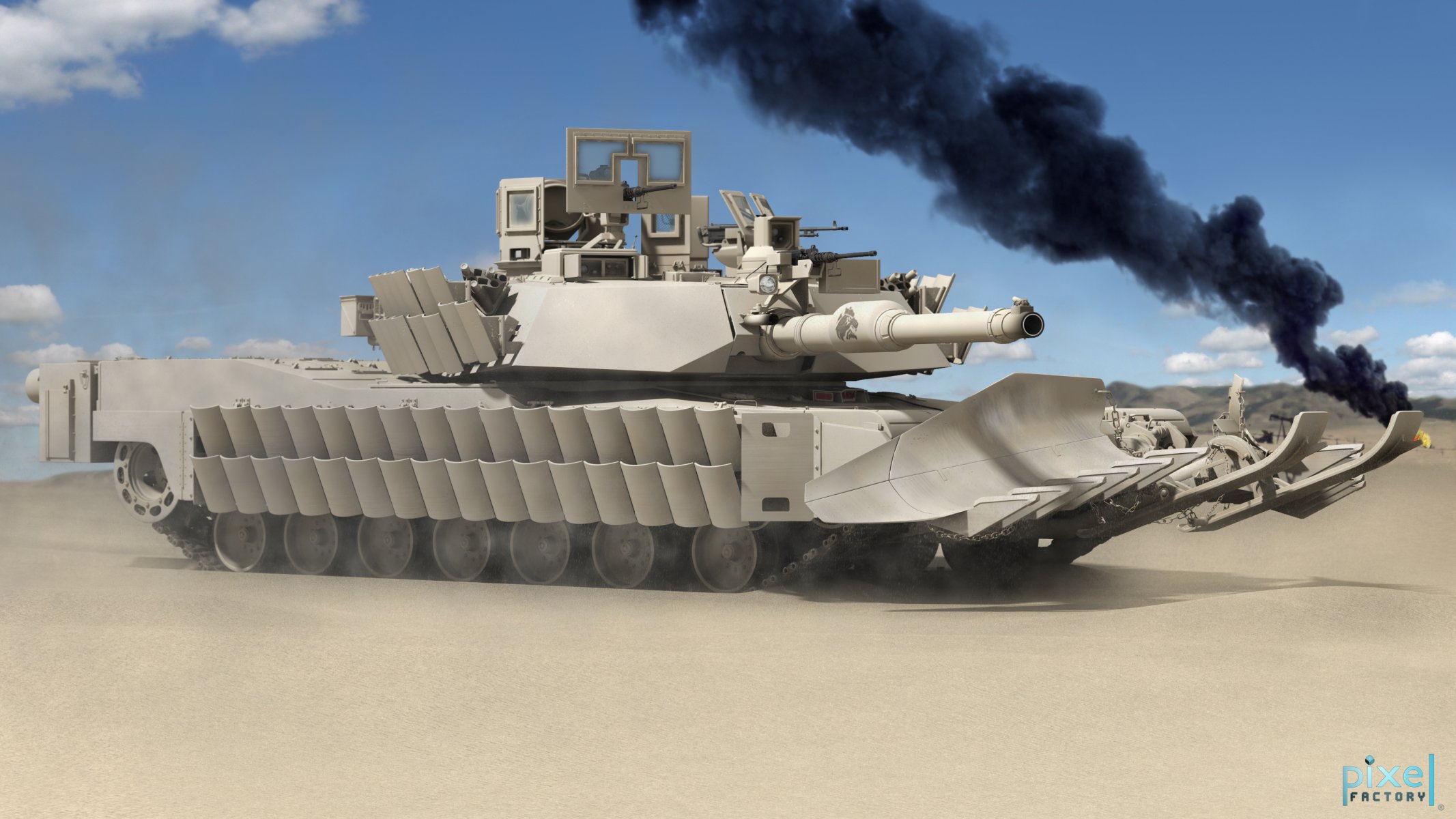 abrams carro armato carro armato principale degli stati uniti rendering