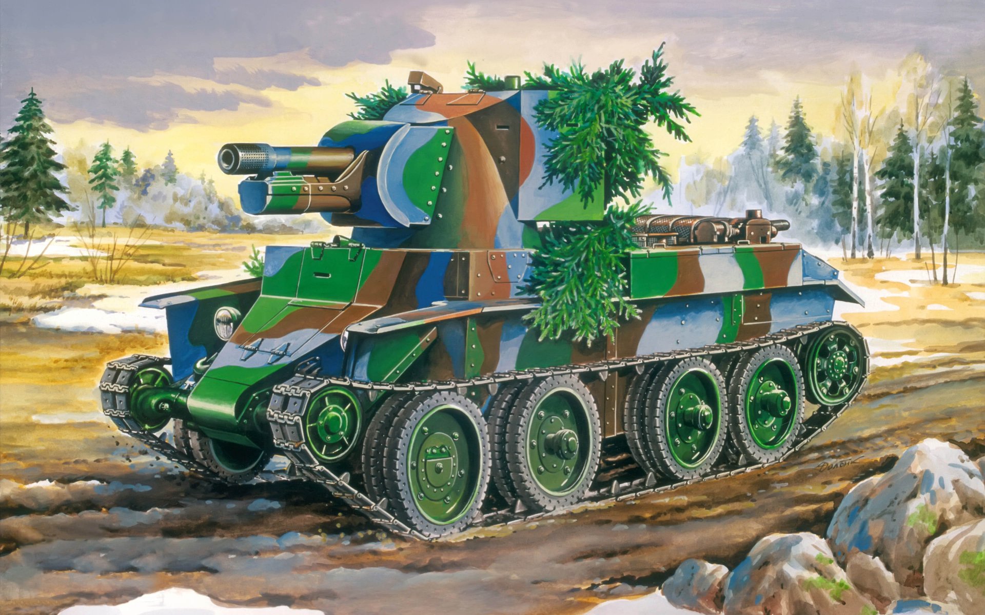 art tank acs bt-42 finnish assault gun period soviet finnish war 1941 1944 gg created in 1942. on base captured soviet light tank bt-7 wwii ww2