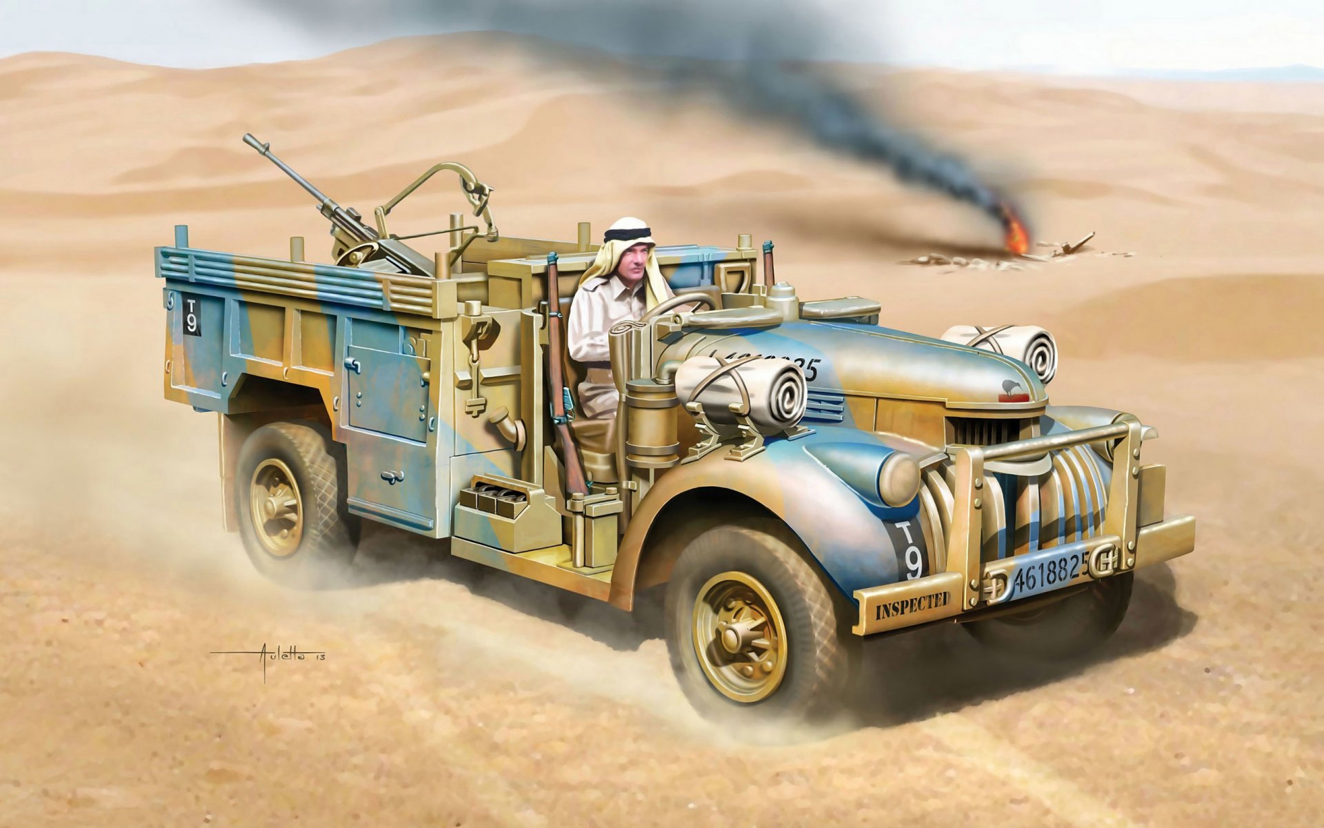 arte vehículo de patrulla del grupo del desierto de largo alcance patrulla británico fuerzas especiales sas comandante de coches desierto raider norte de áfrica campaña empresa en norte de áfrica formado principios ww2