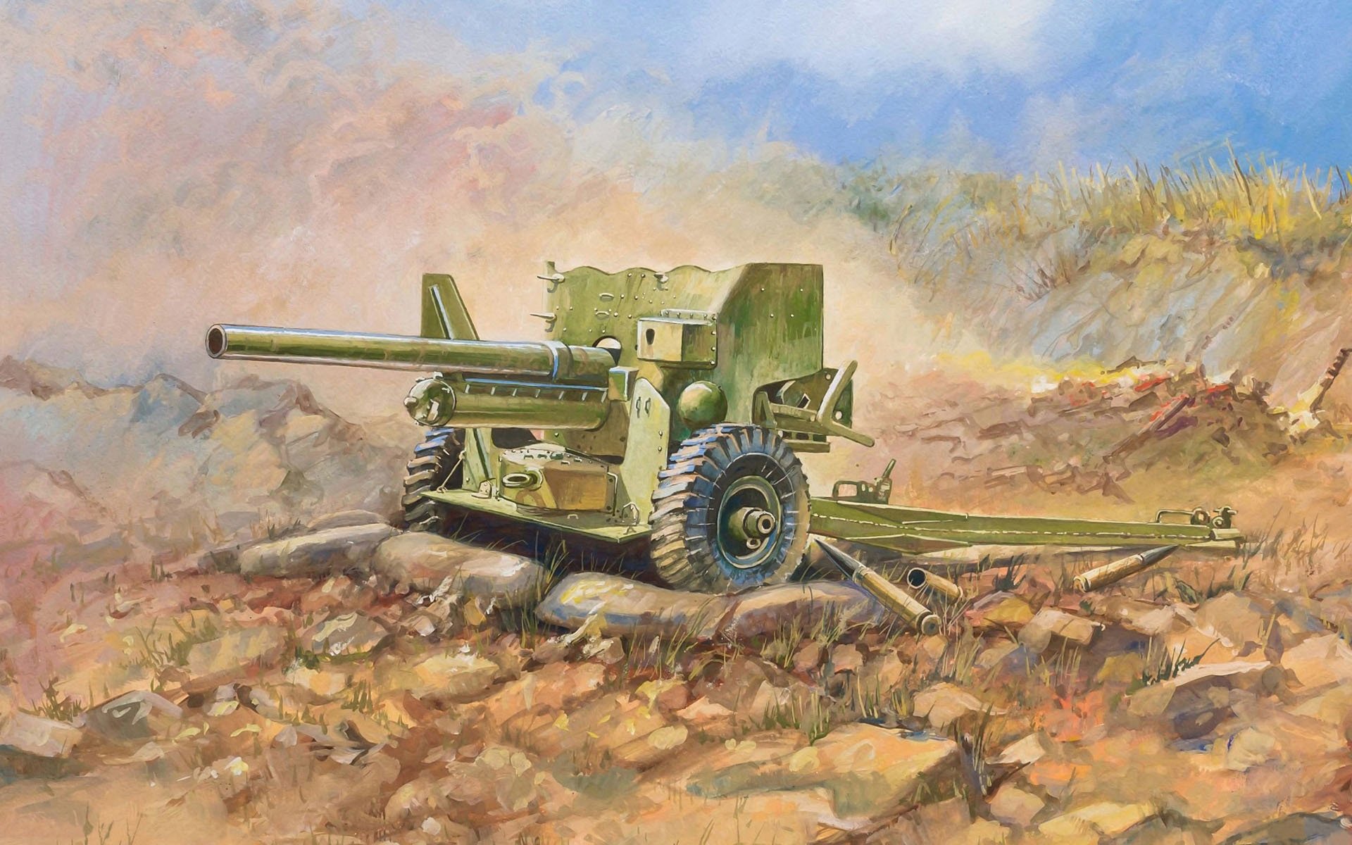 art britisch panzerabwehrkanone mk-ii 6-pfund 57 mm angenommen bewaffnet b 1941 hoch feuerrate bis zu 15 schüsse minen sogar erschienen 1942 schwere panzer tiger es gab keine sicherheit von ihr geschosse solche geschütze geliefert von l