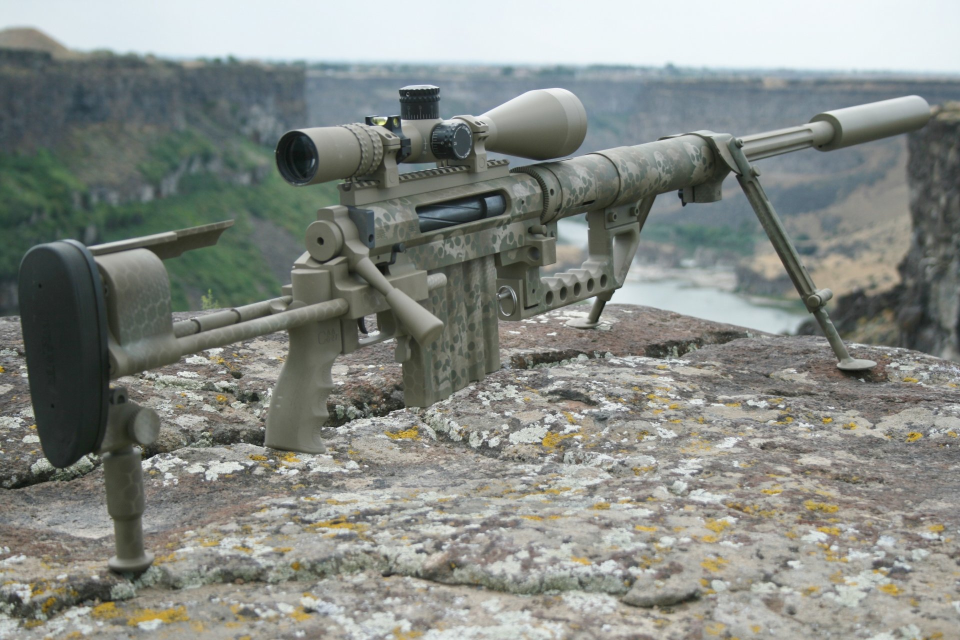 intervention m200 sniper rifle large-caliber weapon