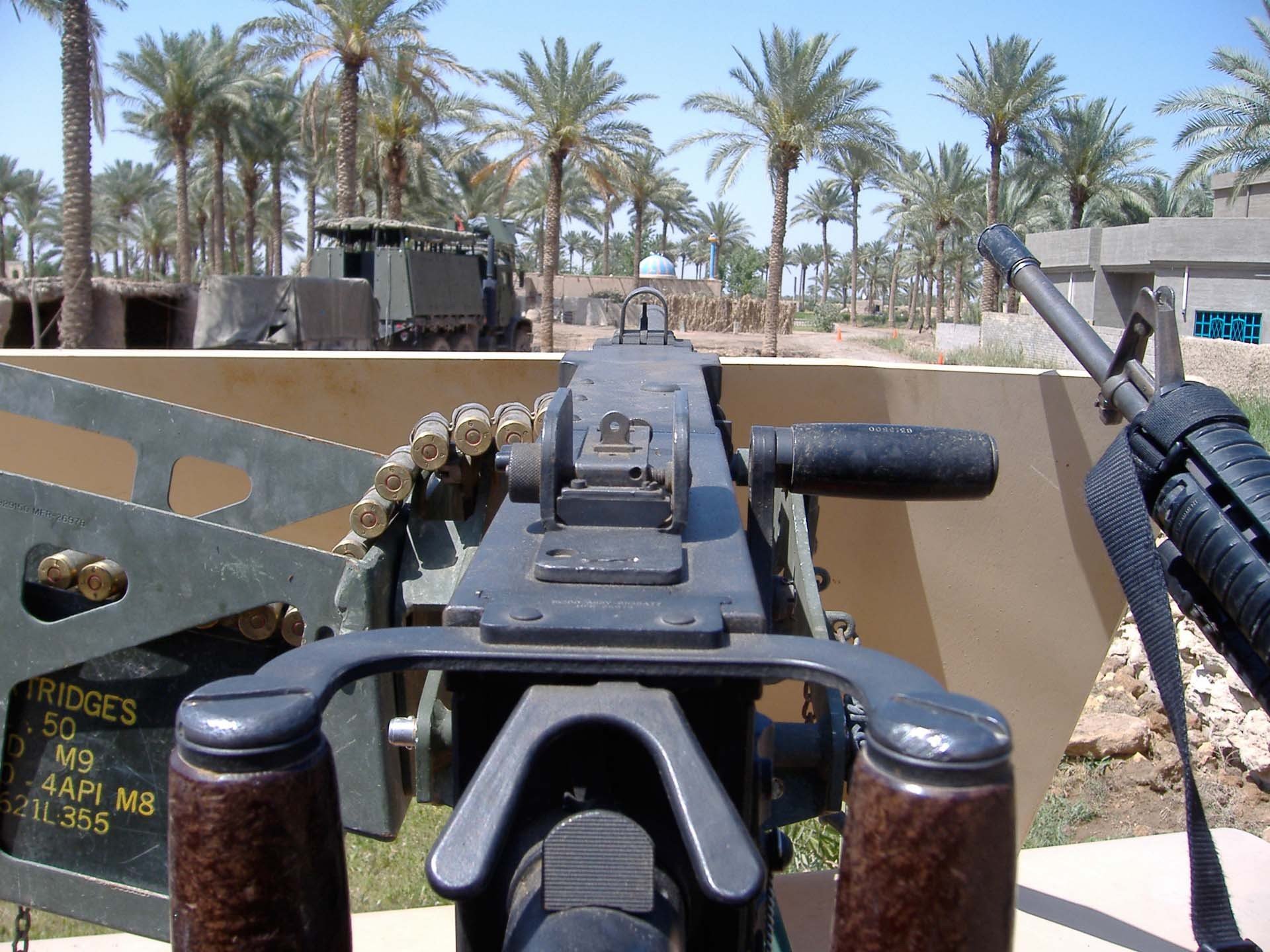 weapon views on first face m2 browning machine gun 50-gauge heavy machine systems browning is fixed to armored vehicle