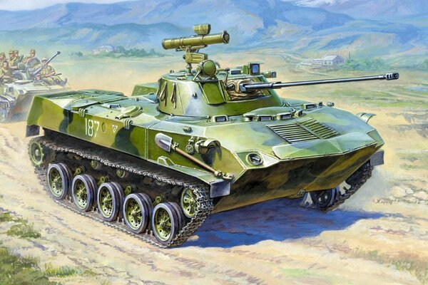 Tank image in green