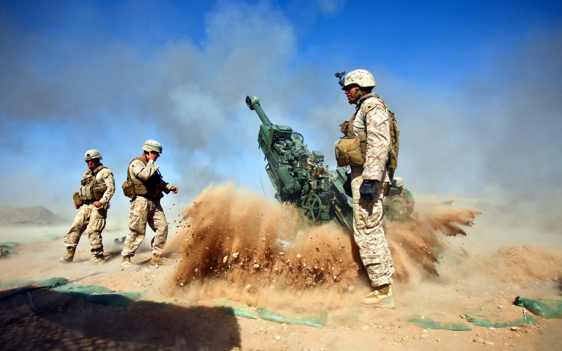 obusier soldats guerre armes