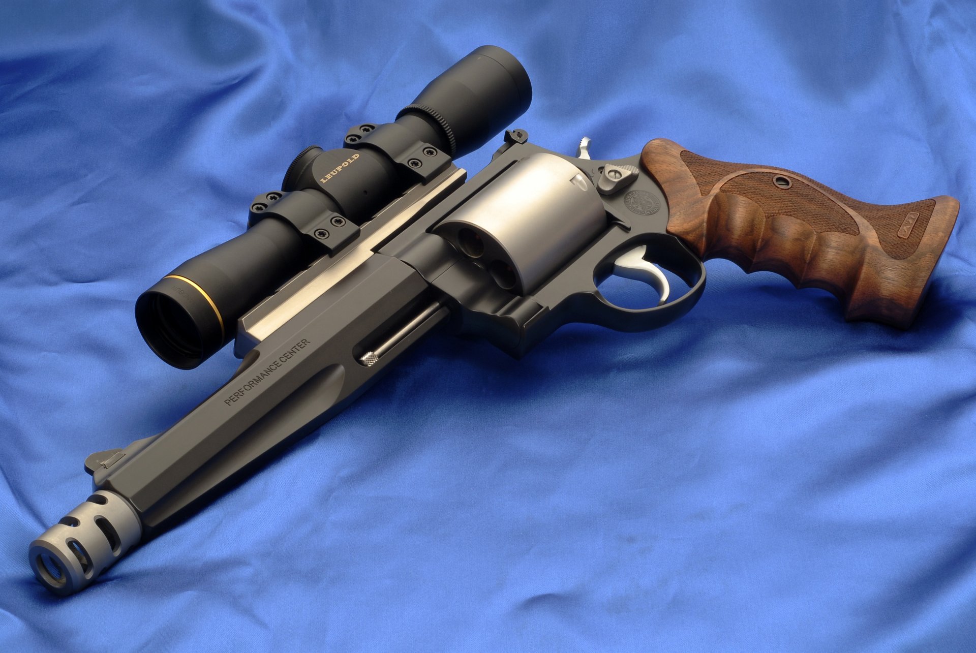 smith-wesson et modèle 500 leupold revolver vue lupold optique toile