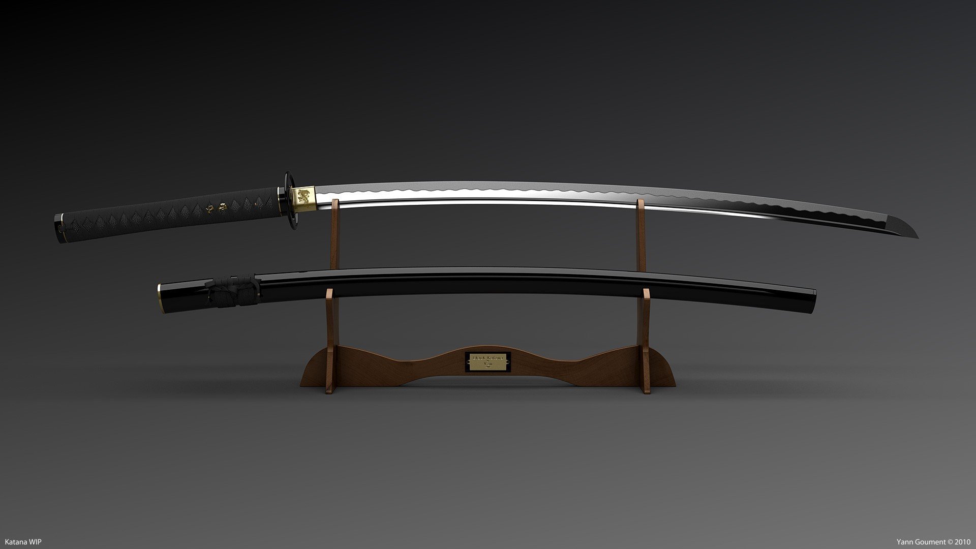 weapon katana sword black