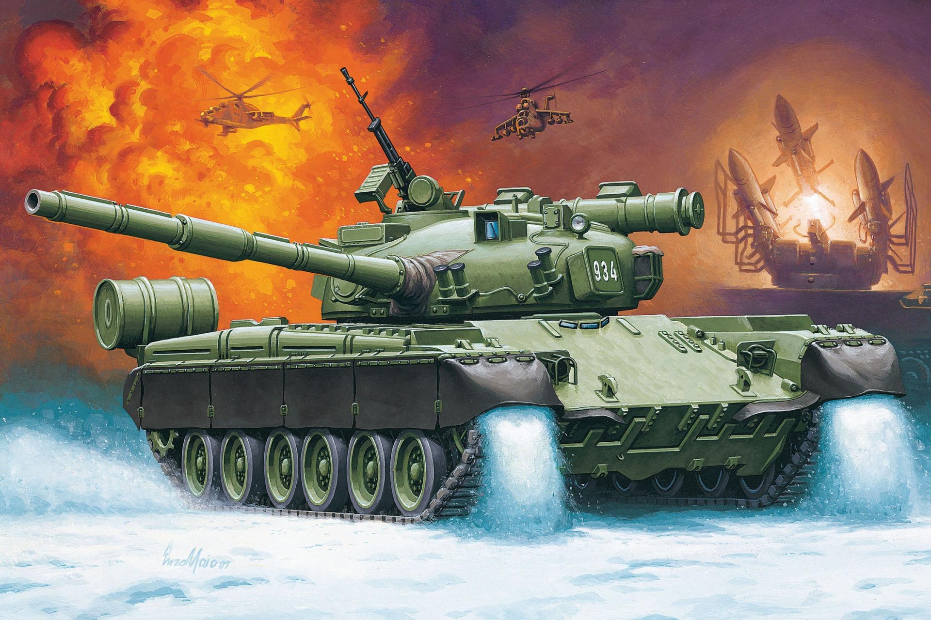 figura enzo mayo t-80 tanque de batalla principal mbt rusia