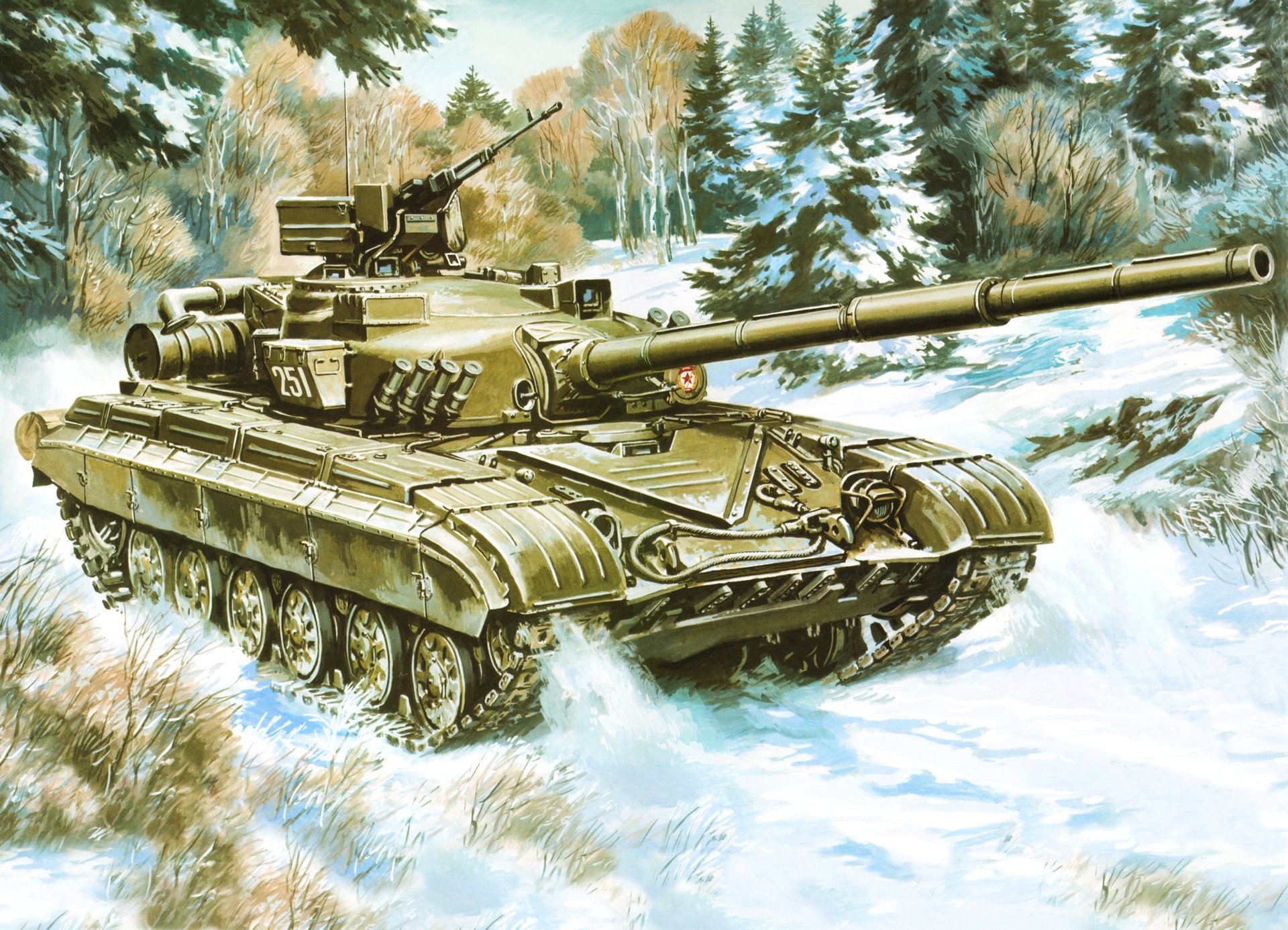 disegno serbatoio mbt t-64b urss