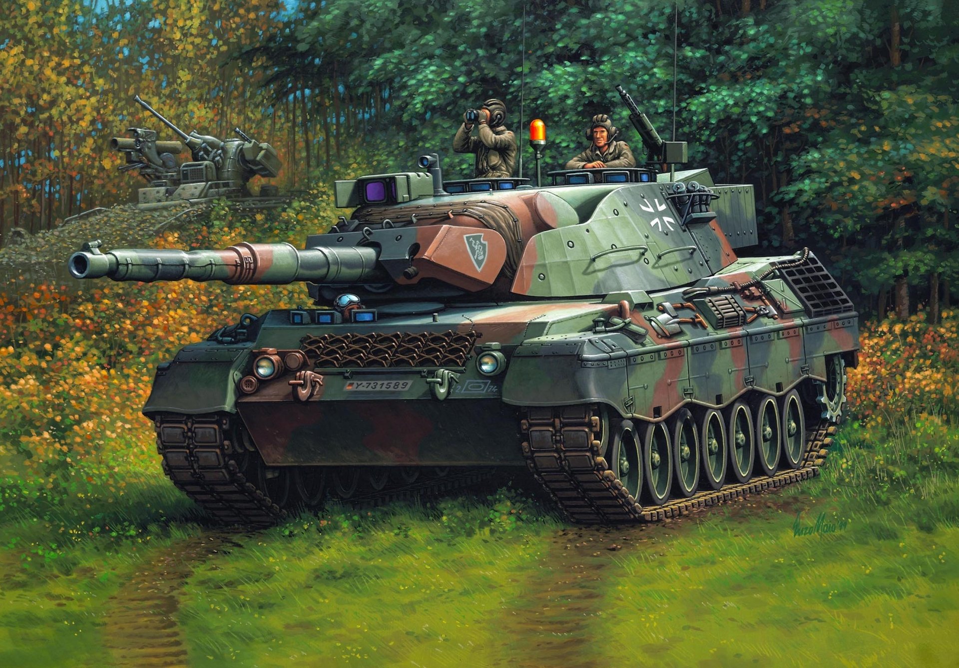 rysunek enzo mayo czołg leopard 1 bundeswehra niemcy