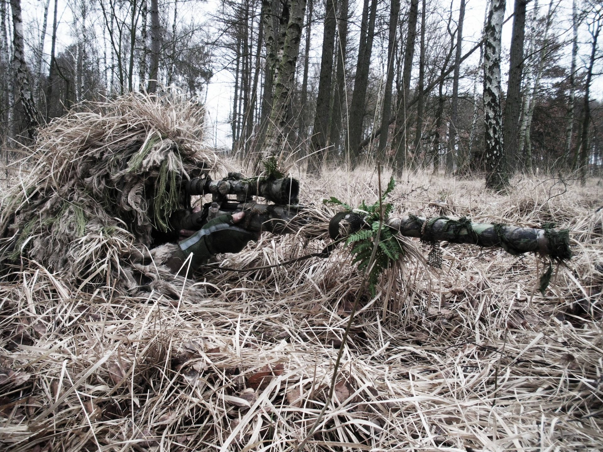 niper ambush camouflage sniper rifle