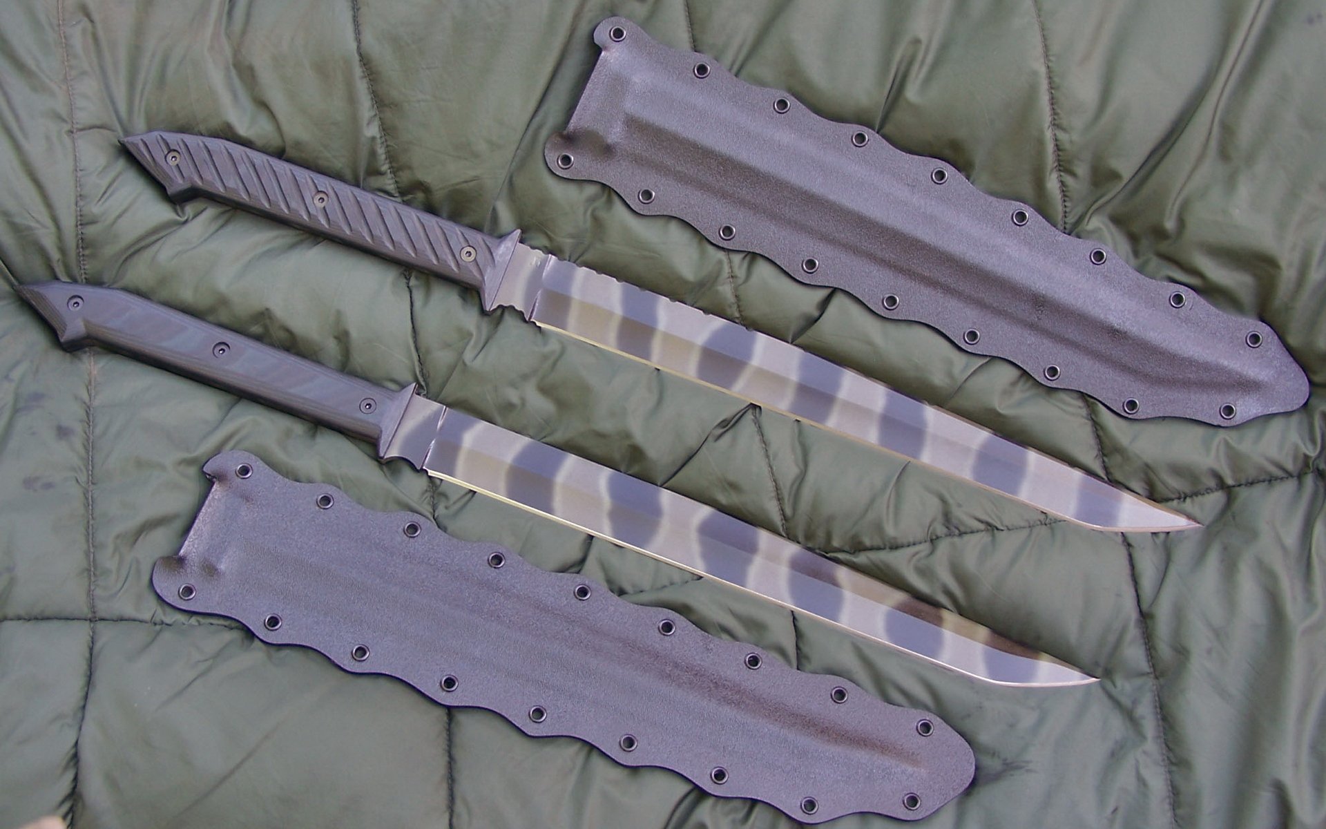 coltello fodero coltello panno camouflage mannaia grigio kaki