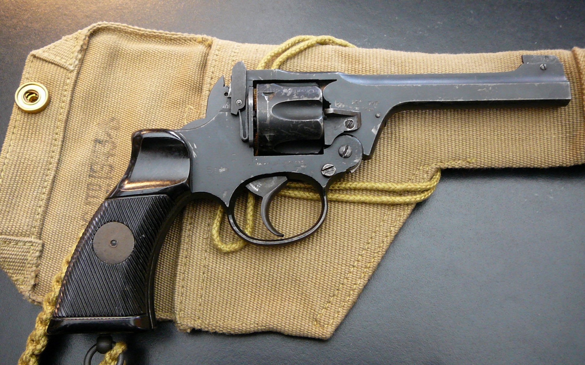 weapon revolver close up