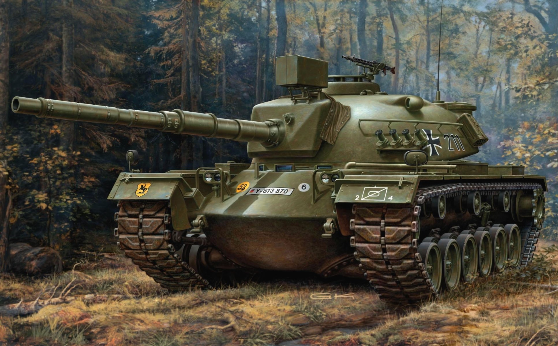 abbildung g.klawek panzer m-48 a2 ga2 bundeswehr deutschland