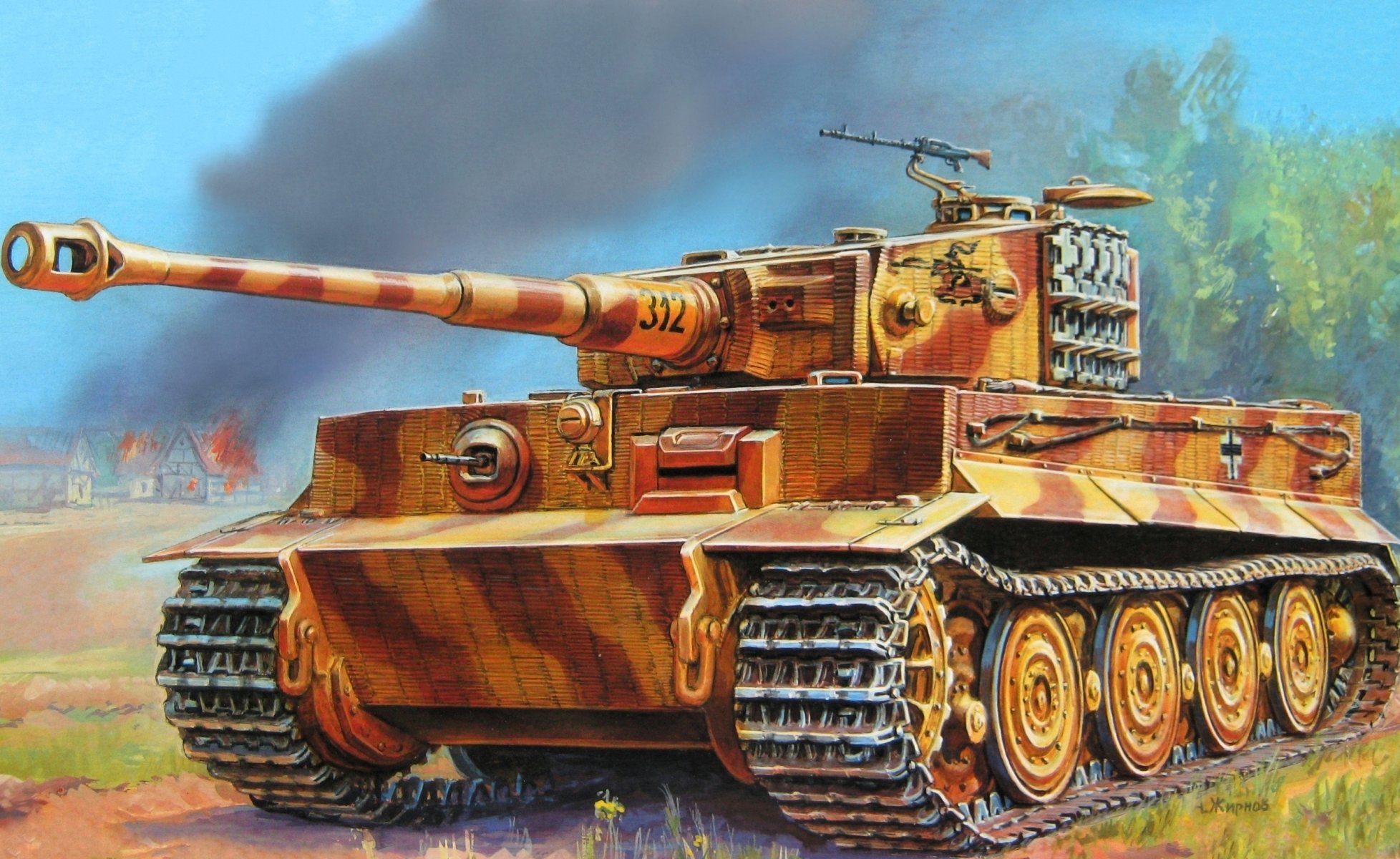 figura zhirnov tigre pzkpfw vi 505 battaglione di carri armati pesanti wehrmacht tedeschi seconda guerra mondiale