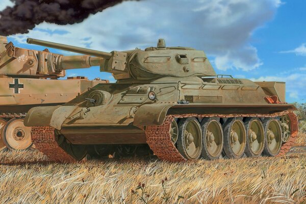 Рисунок танк средний т-34