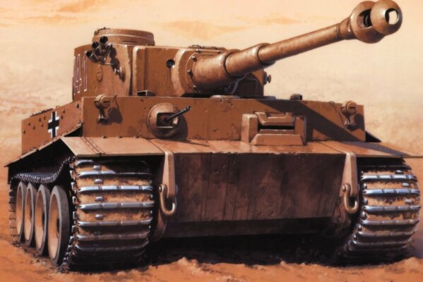 Deutscher Tiger-Panzer 1. Zeichnung