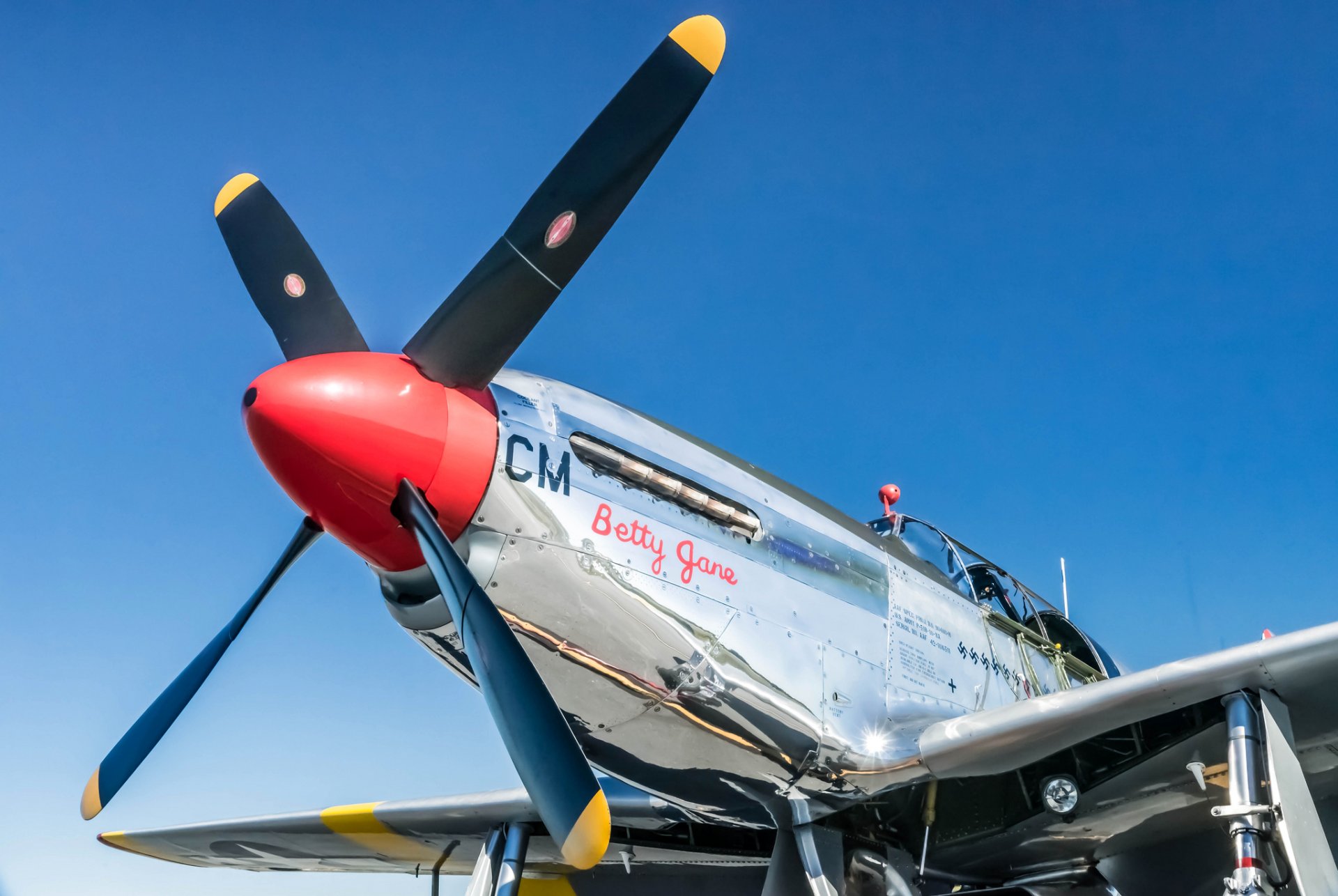 tp-51c mustang betty jane avión retro