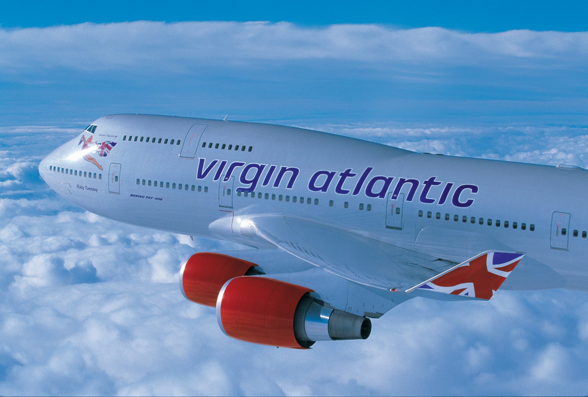 virgin atlantic boeing b-747 wysokość chmury