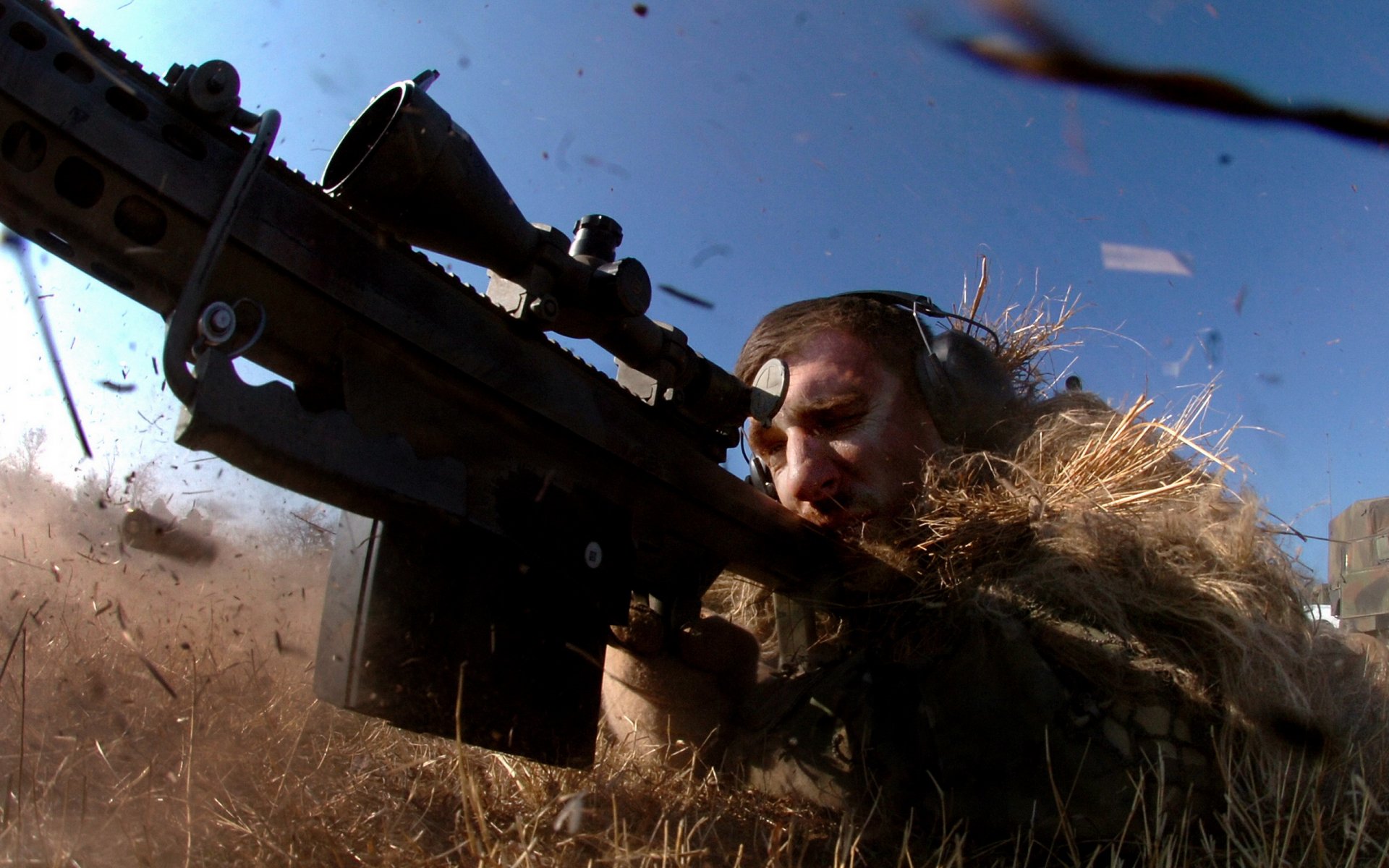 sniper déguisement herbe