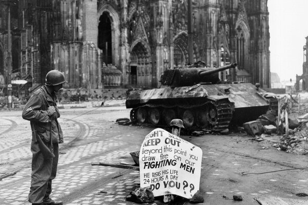 Photos from the war. tank. soldier