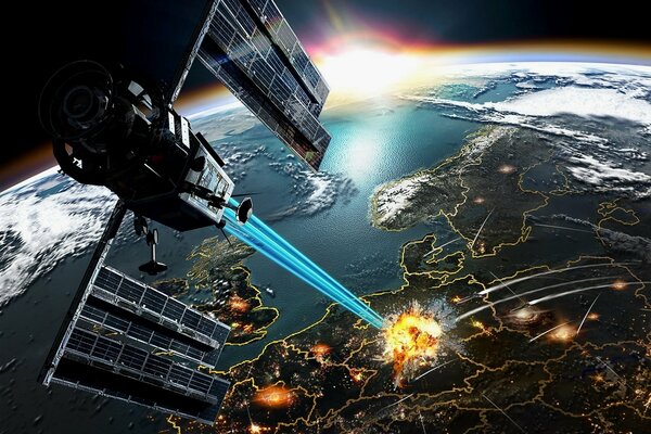 Destruction of the Earth by a beam from space