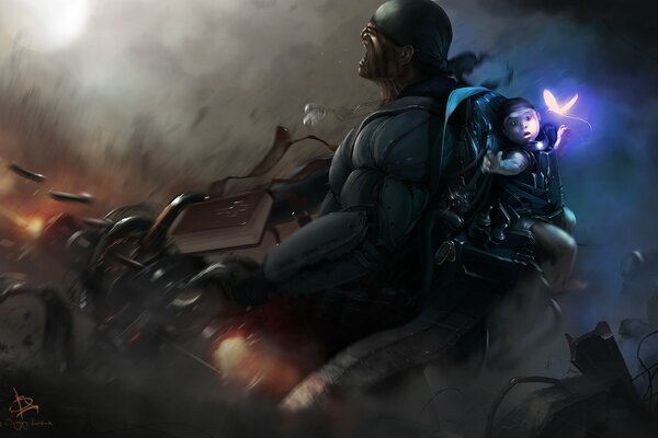 Fantastic graphics with firefights of soldiers