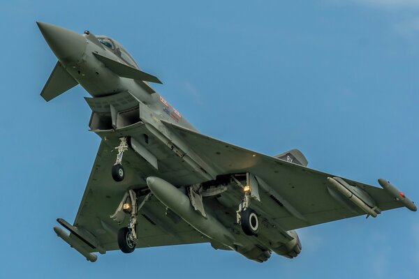 A khaki typhoon. Blue sky