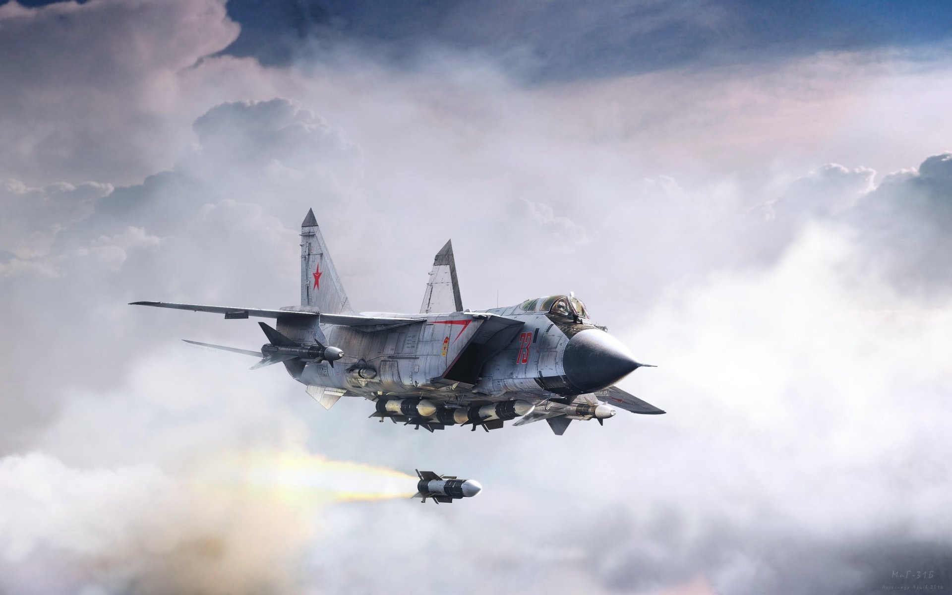 mikoyan gurevich mig-31 air force russie combattant intercepteur armement missiles lancement feu