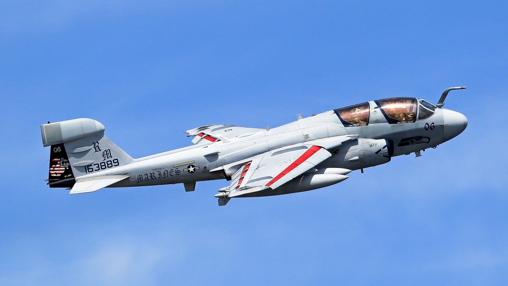 grumman ea-6b prowler deck flugzeug himmel