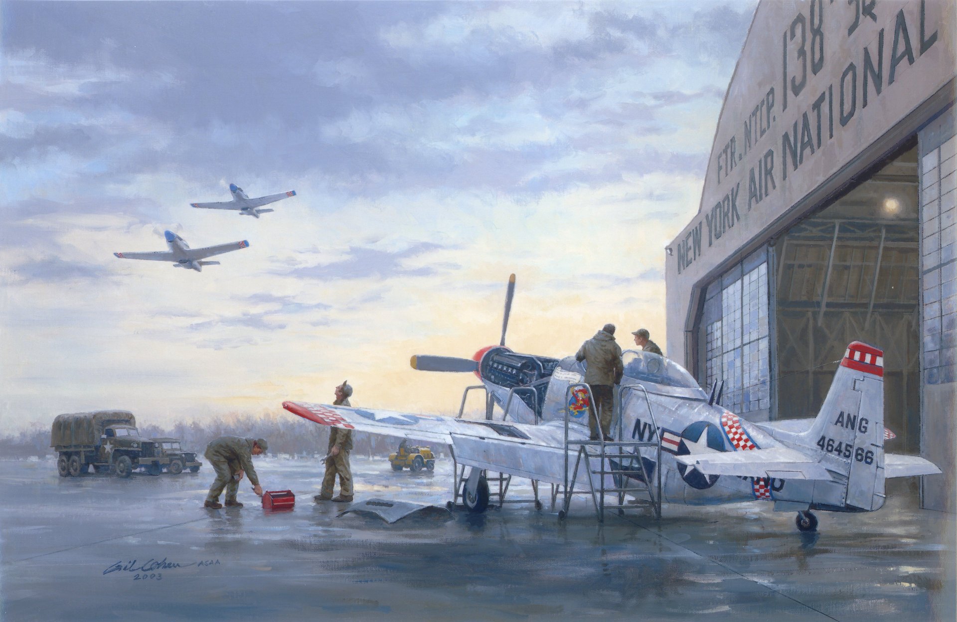 p 51 mustang ww2 guerre art peinture