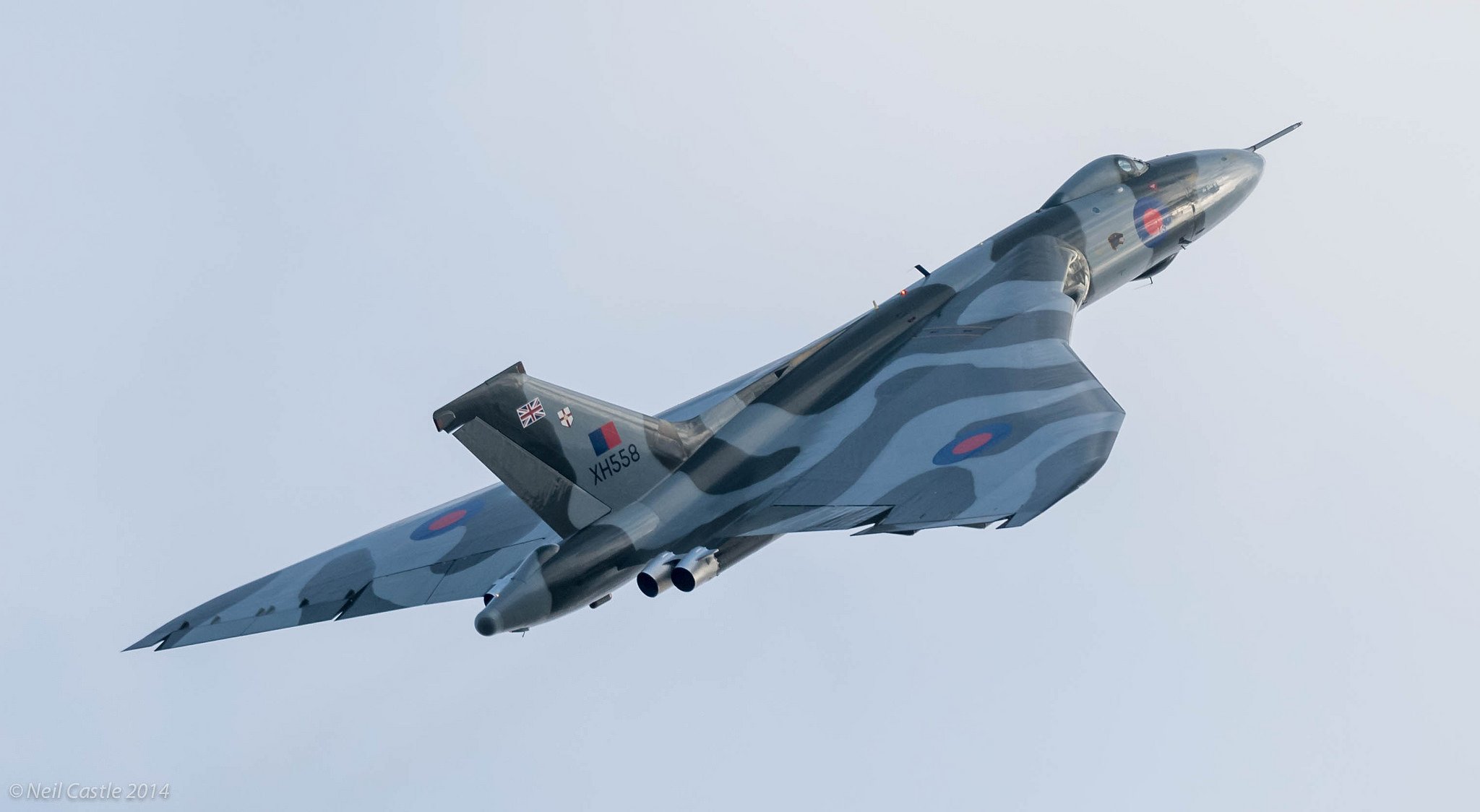 avro vulcan xh558 avion ciel bombardier