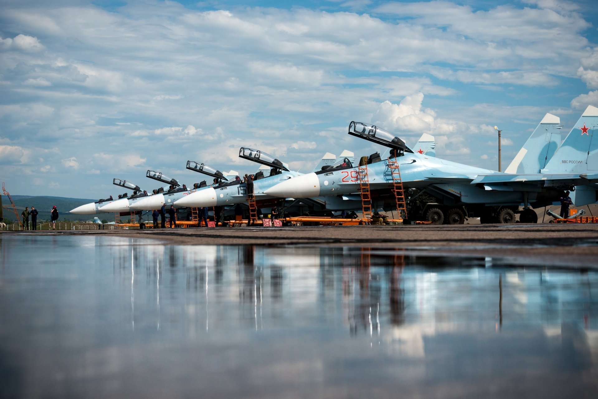 su-30sm rusos aviones de combate aeródromo