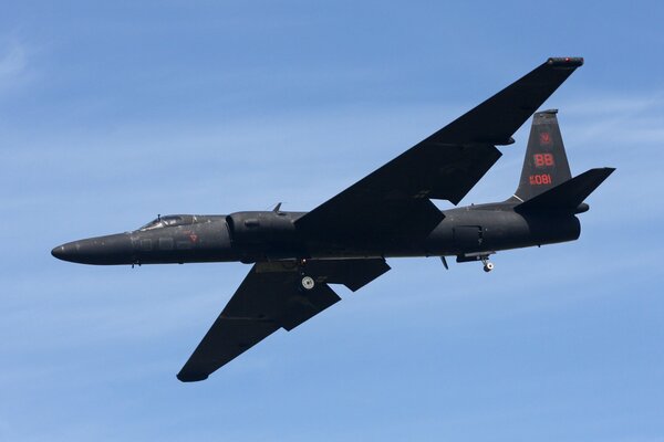 Strategic reconnaissance flight in the clear sky