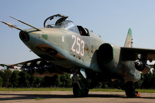 Gepanzertes Sturmtruppschiff auf dem Flugplatz